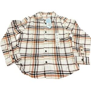 Long Sleeve Flannel Shirt - Boys - Size: M (8)